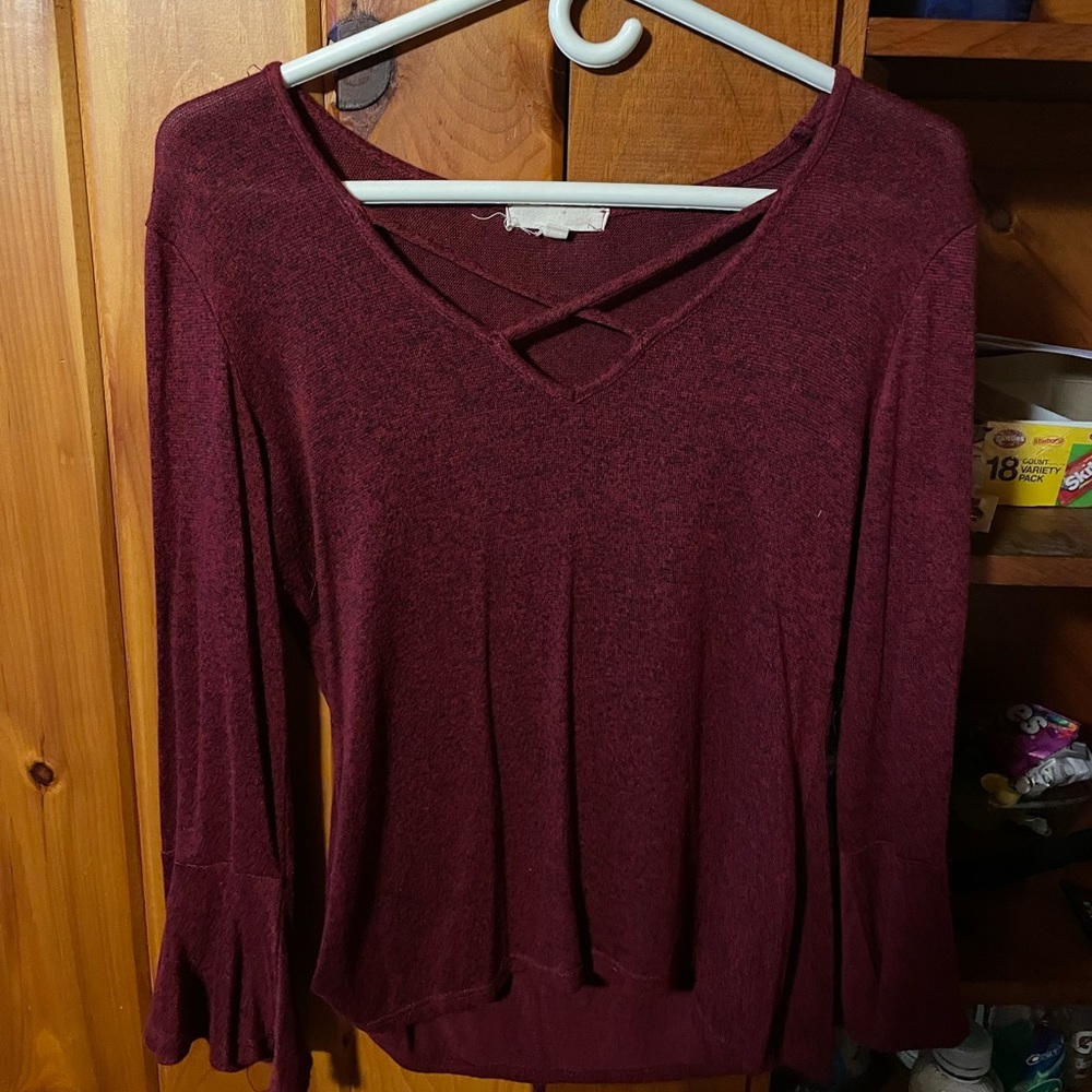 Bell bottom long sleeve shirt